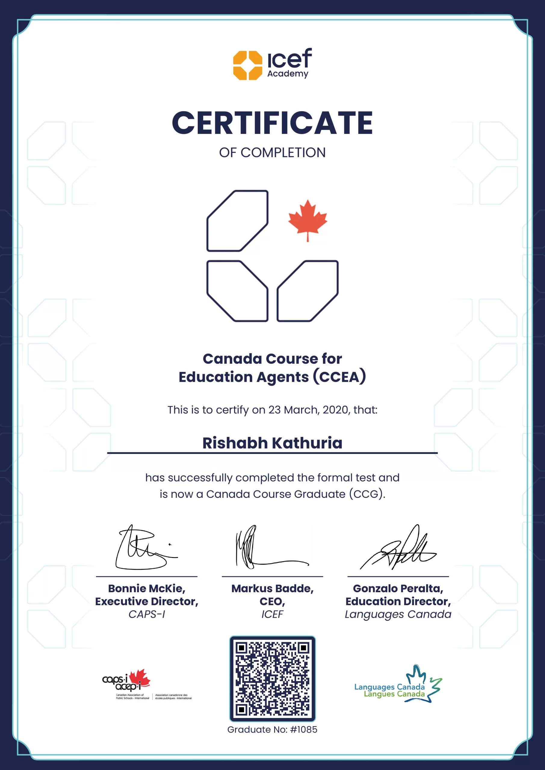 Canada Certificate